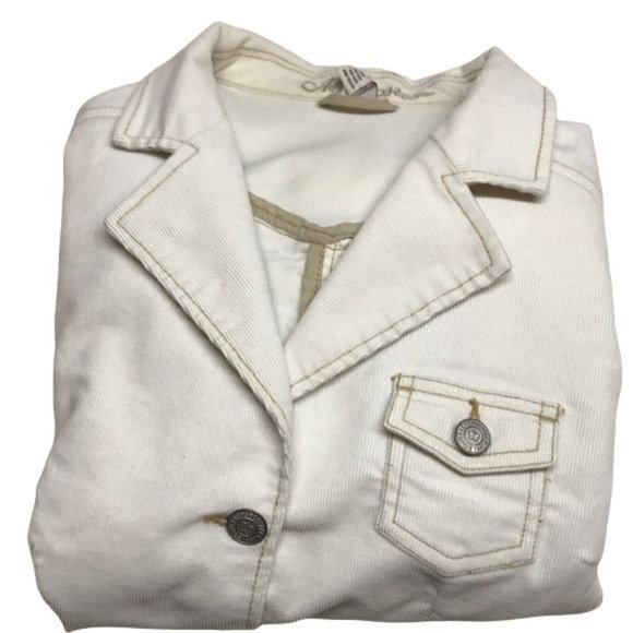 Aeropostale Cropped Corduroy Jacket Beige Size M - Picture 3 of 7